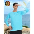 thumbnail image 3 of Roadbox UPF 50+ Sun Shirts for Men, UV Protection Long Sleeve Swim Shirt, Lightweight Rash Guard for Fishing Hiking Running, 3 of 5