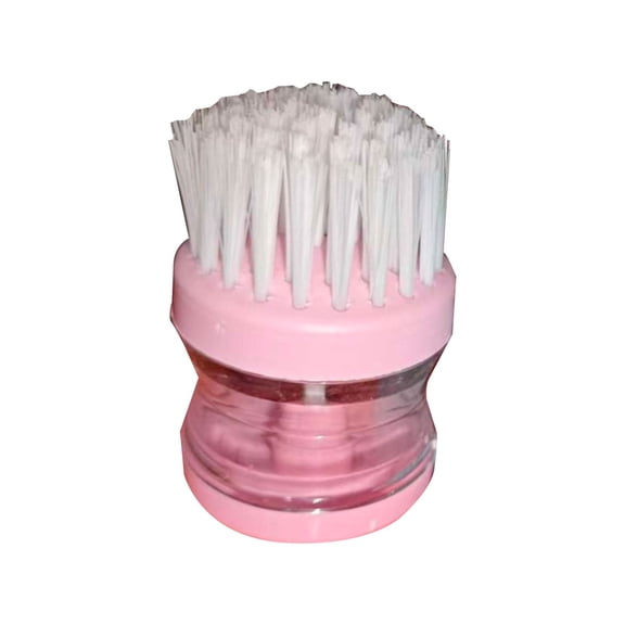 SomWiBe 1Pc Pink Dish Brush with Built-in Soap Dispenser, Kitchen Cleaning Scrubber for Pots, Pans & Dishes, Convenient Liquid Soap Brush for Sink and Household Use