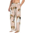 thumbnail image 2 of Daiia Beagle Dog On Brown Men's Sleep Pant with Pockets and Drawstring,Pajama Pants-X-Large, 2 of 9