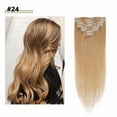 thumbnail image 2 of MY-LADY Clip in 100% Remy Human Hair Extensions 48Pcs Full Head Weft Highligh Hairpiece Long Straight #24 Natural Blonde 24inch, 2 of 10
