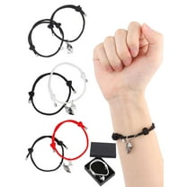Gustave 2pcs Magnetic Couple Bracelets for Women Men, Mutual Attraction Friendship Bracelets Matching Gift for Boyfriend Girlfriend Best Friend