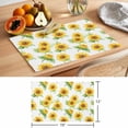 thumbnail image 6 of Sunflower Placemats Set of 4 Yellow Summer Floral Watercolor Place Mats Indoor Wipeable Table Mats Washable Cloth Dining Table Placemats for Kitchen Holiday Party Home Decor 13x19 Inch, 6 of 9