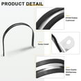thumbnail image 3 of 14Pcs 200mm(7-7/8") Stainless Steel Rubber Coated Cushioned Insulated Cable Clamp 2 Hole U-Tube Strap Clamp, Black, 3 of 6