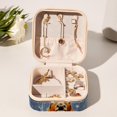 thumbnail image 6 of Elk Revival Travel Portable Square Jewelry Box Organizer for Rings, Earrings, Necklaces, Bracelets for Girls and Women, 6 of 6