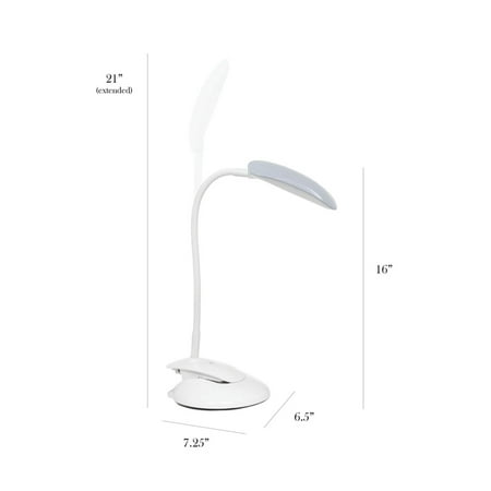 Simple Designs - Flexi LED Rounded Clip Light - Gray