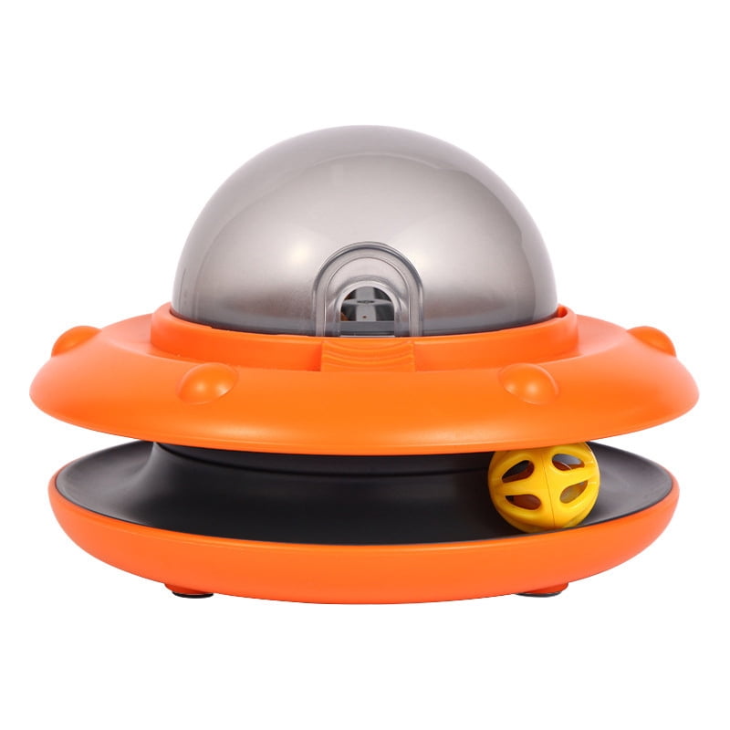ZZR New Product Pet Remote Control Treat Dispensing Toy Electric Cat Dog Bell Ball Flying Saucer Puzzle Hidden Food Automatic Feeder
