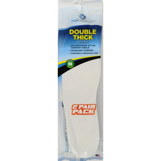 Sof Comfort Sof Comfort Double Thick Insoles, 2Pair
