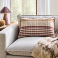 thumbnail image 3 of Better Homes & Gardens 14 x 24 Menswear Plaid Lumbar Decorative Pillow with Dark Piping Trim, 3 of 5