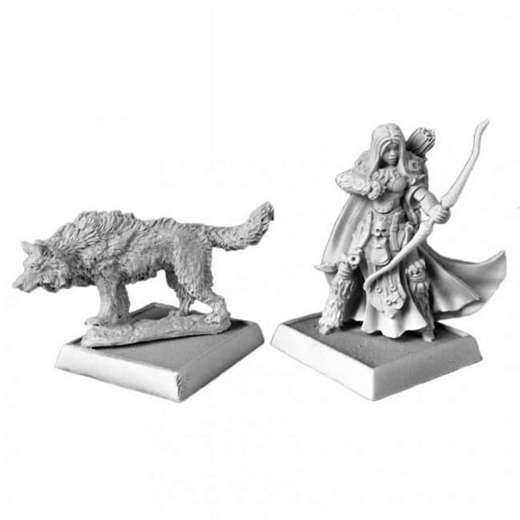 Reaper Miniatures Adowyn & Leryn - Iconic Hunter & Wolf New
