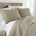 thumbnail image 5 of Southshore Fine Linens Oversized Quilt Bedding Set lightweight, bedspread 3-Piece, two matching shams, Taupe, King / California King, 5 of 6