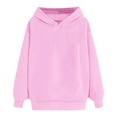 thumbnail image 6 of IROINNID Hoodie for Women Oversized Solid All-match Pullover Long Sleeve Loose Fit Plain Classic Sweatshirt Basic Tops,Pink, 6 of 7