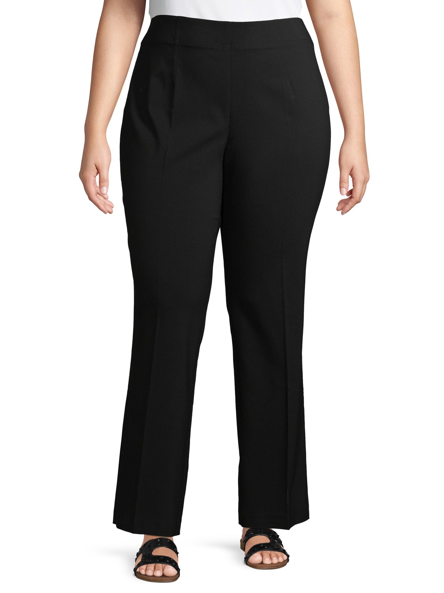 Terra & Sky Women's Plus Size Pull on Bootcut Pants