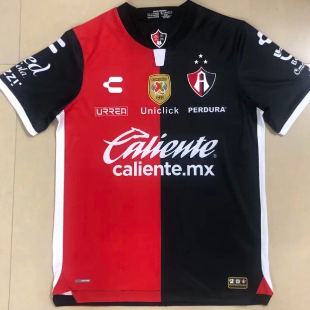 22/23 Camiseta De Fútbol Atlas En Casa Para Hombre Negro Rojo Fans Versiónpangjing