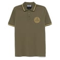 thumbnail image 2 of Versace Jeans Couture Olive Mens Slim Fit Polo Shirt with Gold Trim-L for mens, 2 of 4