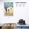 thumbnail image 5 of Pawleys Island, South Carolina, Kite Flyers Birch Wood Wall Sign (12x18 Rustic Home Decor, Ready to Hang Art), 5 of 5