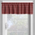 thumbnail image 4 of Ambesonne Plaid Valance & Curtain, Nostalgic Striped British, 55"x45", Scarlet Black White, 4 of 6