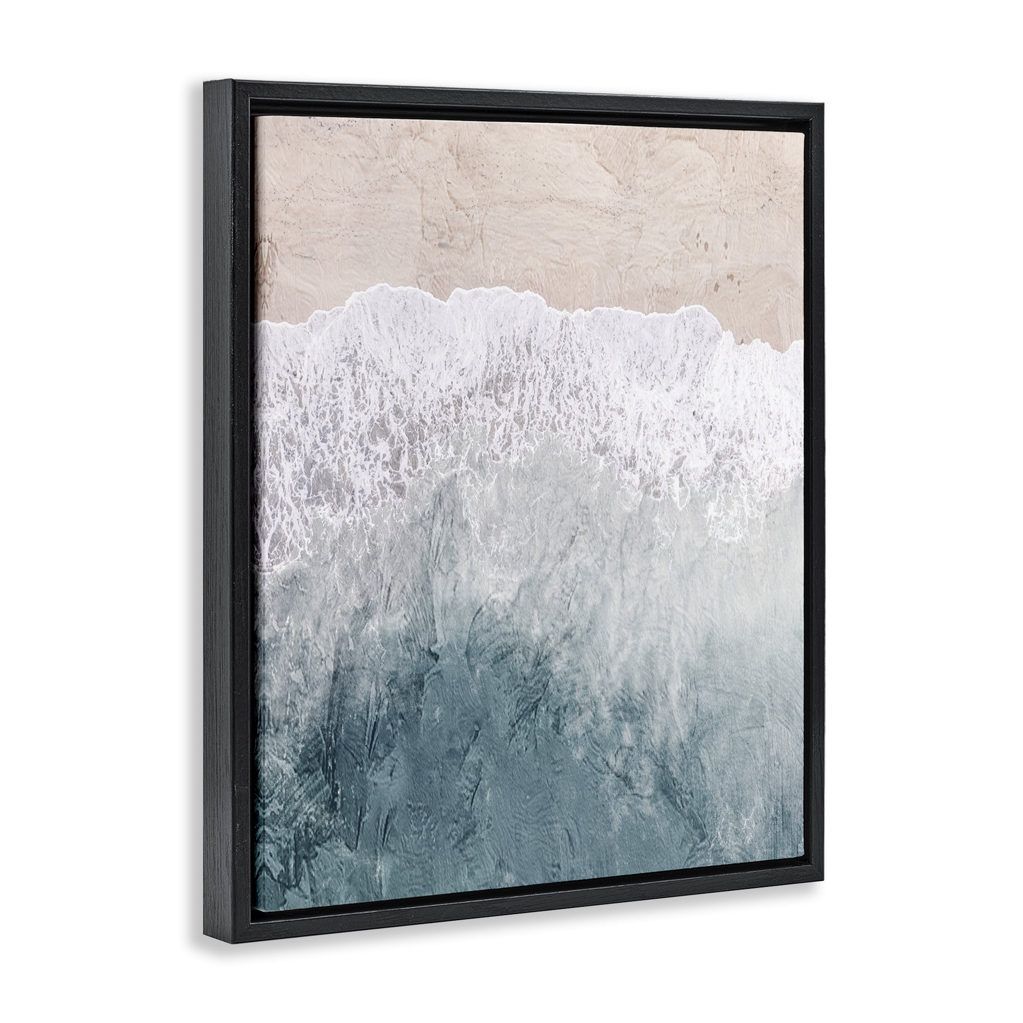 Stupell Industries Beach Top Shore Black Framed Floater Canvas Wall Art, design by Kim Allen