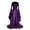 Purple, variant on Viikei Plus Size Short Sleeve Dress for Women Retro Style Solid Color Trumpet Sleeve Princess Dress