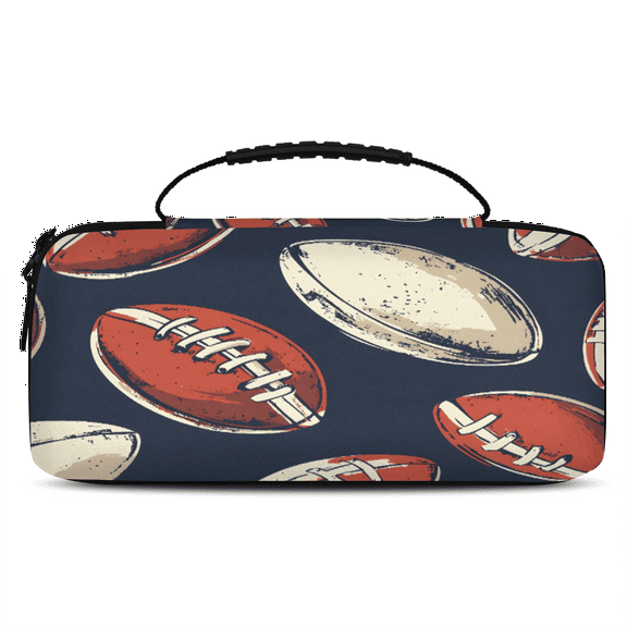 Herdesigns Football Carry Case Compatible with Nintendo Switch OLED 2021/Switch 2017, Sports Protective Travel Switch Carrying Case with 20 Game Card Slots for Switch Console & Accessories