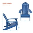 thumbnail image 2 of CHYVARY 4 Peaks Outdoor Patio Adirondack Fire Pit Plastic Chair for Deck, Poolside, Beach and Backyard, Navy Blue, 2 of 6