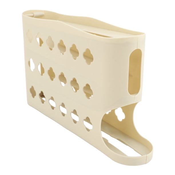 Soporte De Dispensador De Huevos De 4 Niveles, Rejilla De Huevo Automático, 30 Huevos, Un Organizador De Huevos Que Ahorra Espacio Con Rieles Protectores Para Refrigerador