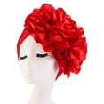 thumbnail image 1 of Women Flower Turban Cap Soild Color  Headscarf Bonnet Inner Hijabs Arab Head Wraps Indian Hat, 1 of 7