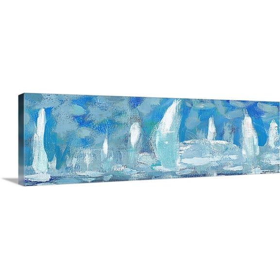 Great BIG Canvas | "By the Pier II" Canvas Wall Art - 36x12