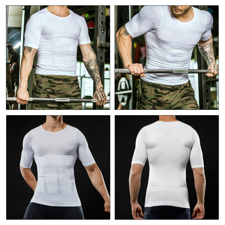  Aptoco Gynecomastia Compression Shirts for Men Tummy Control  Body Shaper Slimming Shapewear Undershirt Tank Top (M, White) : Clothing,  Shoes & Jewelry