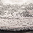 thumbnail image 3 of SAFAVIEH Aubusson Sonam Oriental Wool Area Rug, Ivory/Charcoal, 6' x 6' Round, 3 of 8