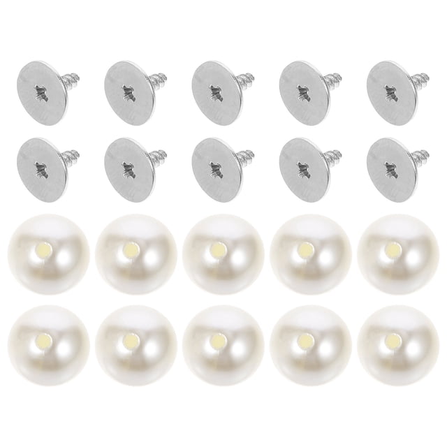 IDEANATEGRATE 100Ud Botones Para Camisas Perla Botón Instantáneo Sin Coser Para Cuffs