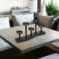 thumbnail image 4 of Black Candle Holder, Widely Used Simple Style Pillar Candle Holder Detachable Design  For Wedding, 4 of 8