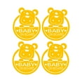 thumbnail image 1 of Baohd 4piece 4Pcs Baby On Board Car Stick-ers Sticker Baby On Board Waterproof Vinyl Sticker Yellow, 1 of 1