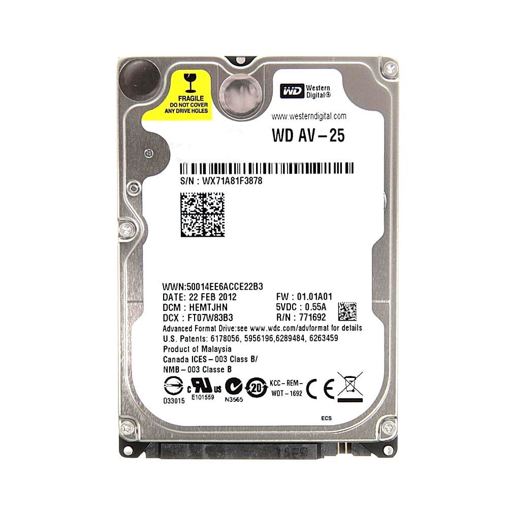 WD AV-25 320 GB AV Hard Drive: 2.5 Inch, 5400 RPM, SATA II, 16 MB Cache ...