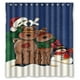 thumbnail image 1 of Cortina de ducha ABPHQTO Patrón de Renos de Navidad Feliz Navidad Nochebuena Impermeable 160x180 cm, 1 of 2