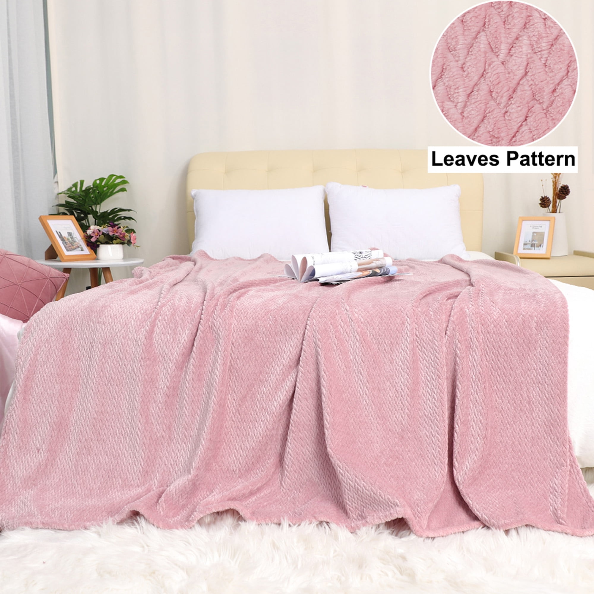 Flannel Fleece Bed Blankets Full Size,Soft Warm Microfiber Pattern