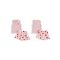 thumbnail image 2 of Argulvti Toddler Girls Summer 2 Piece Outfits Embroidery Ribbed Lapel Tank Tops and Apple Pencil Print Mini A Line Skirt Set, 2 of 9