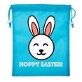 thumbnail image 2 of Mini Easter Basket Bags, Bulk Drawstring Cinch Sacks, Mini Easter Bunny Bags - Hoppy Easter, 2 of 2