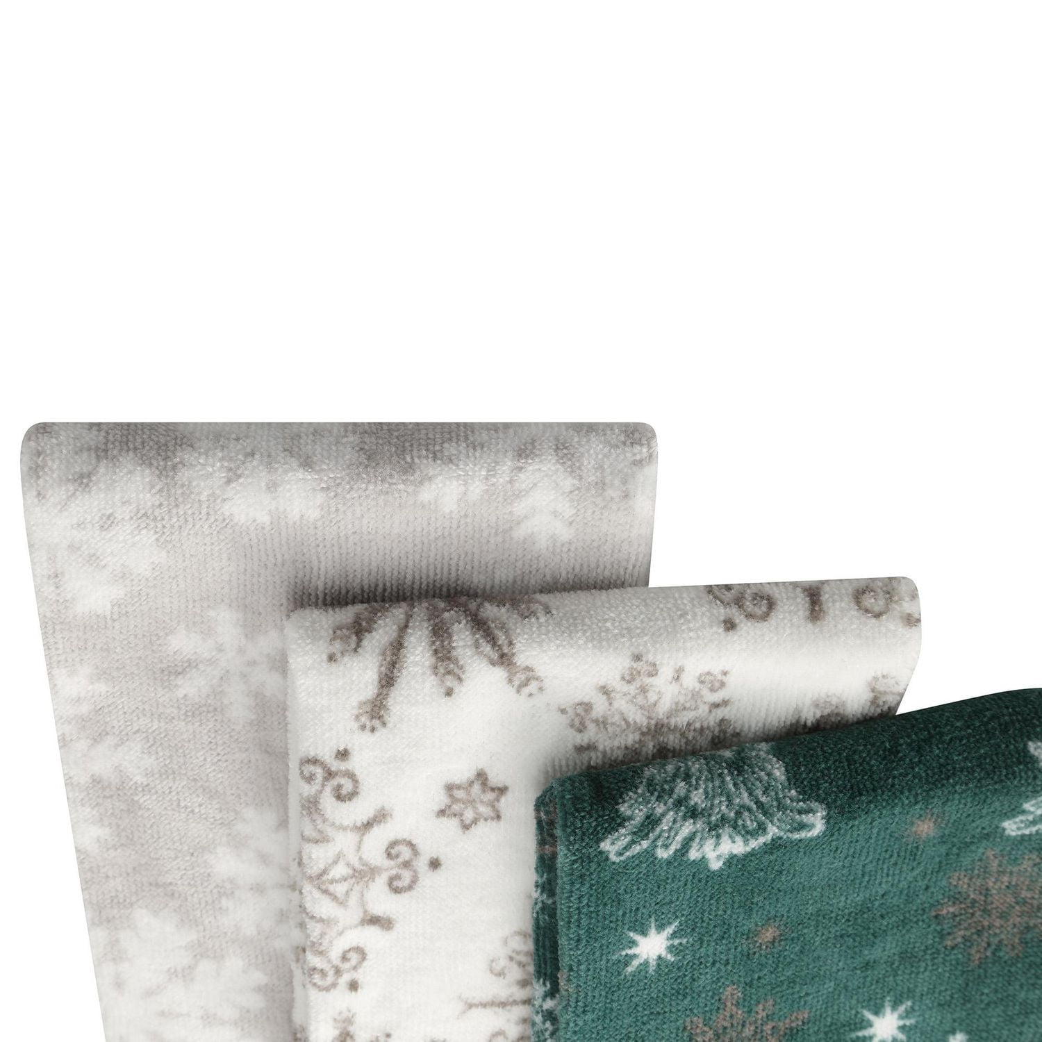 Holiday Time Printed 100% Cotton 3-Piece Hand Towel Set
