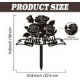 thumbnail image 2 of Rose Flower Memorial Grave Markers Miss You Metal Garden Stake Graves Cemetery Decor Outdoor Plaque Ornament Black Silhouette Text Graveyard Decorative Memoriam Art Gifts 11.8x10.8in, 2 of 8