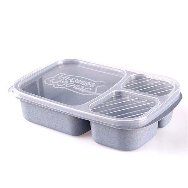 Bento Lunch Box Microwave Safe Food Container 3 Compartment Bento Box