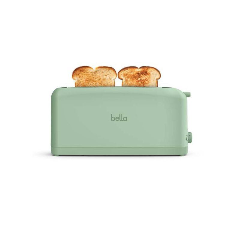 2-Slice Slim Toaster: Metal, 900W, Spot Clean, 6.85" H, 3.58" D, 14.88" W, 1.98 lbs