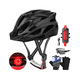 thumbnail image 2 of Casco De Bicicleta Con Accesorios De Ciclismo Luz Trasera Malubero  Negro, 2 of 4