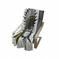 thumbnail image 4 of Skull Soft Flannel Fleece Throw Blanket, Dead Tribe Leader Feather Head Crown with Glasses, Cozy Plush for Indoor and Outdoor Use, 60" x 80", Grey Yellow and Red, by Ambesonne, 4 of 6