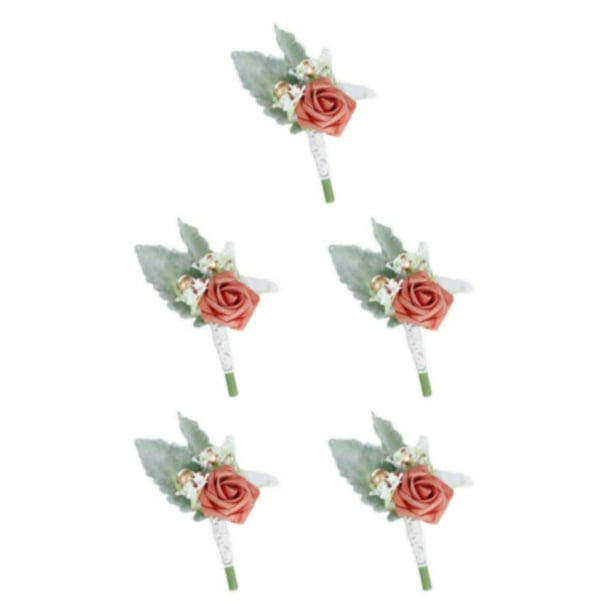 Sonducket para hombre versátil de amplia aplicación para bodas y fiestas de compromiso Novio Boutonniere Dirty Orange Type2 NO2