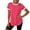 Hot Pink, variant on Guluxicc Womens T Shirts Crew Neck Athletic T Shirts for Women Short Sleeve Tops with Contrast Trim for Running Sports and Gym