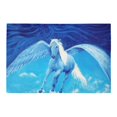 thumbnail image 2 of MKHERT Flying White Pegasus Horse Doormat Rug Home Decor Floor Mat Bath Mat 23.6x15.7 inch, 2 of 3