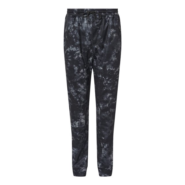 Burnside Mens Performance Fleece Joggers, M, Black Tie Dye