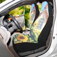 thumbnail image 6 of ALAZA Cardinal Sunflowers Car Seat Covers 2 PCs Universal Auto Front Seats Interior Protector, 6 of 7