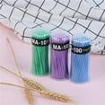 thumbnail image 5 of 100 Pcs/Pack Disposable Micro Brush Microbrush Applicators Eyelash Extensions Remove False Eyelashes Pro Cotton Swa- (Color: LP), 5 of 5