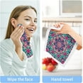 thumbnail image 7 of Coolnut Colorful Ethnic Ornament Flower Pure Cotton Washcloths 6 Pack,Soft Highly Absorbent Fingertip Towel Hand Towels Face Towels for Bathroom Spa Home Wash cloth, 7 of 7
